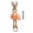 A, variant on A Long Legged Plush Bunny Doll Figure In Warm Orange Hue Perfect For Adding A Pop Of Spring Color To Your Easter Holiday Table Centerpiece Or Shelf Decor