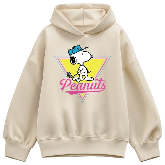 Peanuts - Golf Snoopy - Women's Oversized Fleece Hoodie Sweatshirt