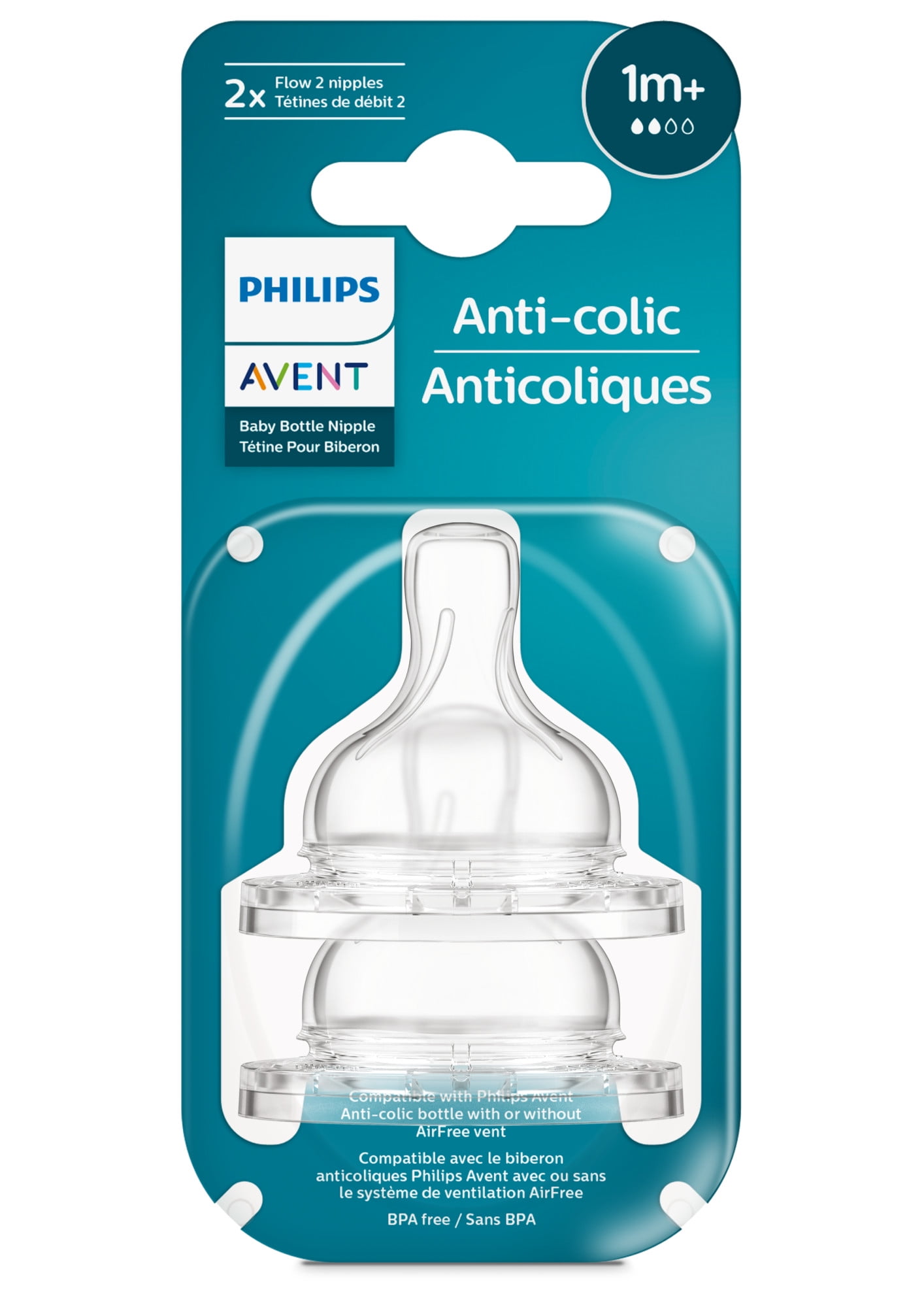 Comprar Set 2 Tetinas Avent Anti Colic Flujo R±Pido Classic