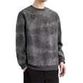 thumbnail image 1 of Chandail à Col Rond pour Homme à Imprimé d'Étoiles, Manches Longues, Chandail Décontracté, Haut, Mode d'Automne, Léger, Confortable, Mode Urbaine, 1 of 4