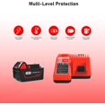 thumbnail image 6 of Volvmakz 18V Cordless Power Tool Charger Set with 6000mAh Battery, Charger and User Manual, 2 Pack, 6 of 7