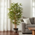 thumbnail image 5 of Pure Garden 6FT Artificial Bamboo Tree with Adjustable Leaves and Pot, 5 of 6
