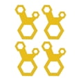 thumbnail image 1 of 4 Piezas Tensores de Líneas de Campaña Cuerda de Ajuste de Líneas de Sujeción 3 Agujeros Nudo Rápido Cordón amarillo Macarena Hebilla de apriete, 1 of 8