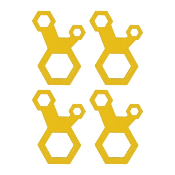 4pcs 3-Holes Tent Stainless Steel Rope Adjusting Buckle Tent Cord Adjuster Wind Rope Buckle Awning Rope Stopper for Hiking Camping Backpacking Picnics yellow