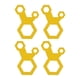 thumbnail image 1 of 4x Gancho de apriete antideslizante de material acero inoxidable Tensores de 3 orificios Tienda de cuerda Cuerda 4 piezas para mochilero amarillo, 1 of 8