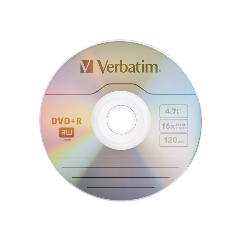 Verbatim dvd+r brand slv lq20pk 4.7gb/16x slim