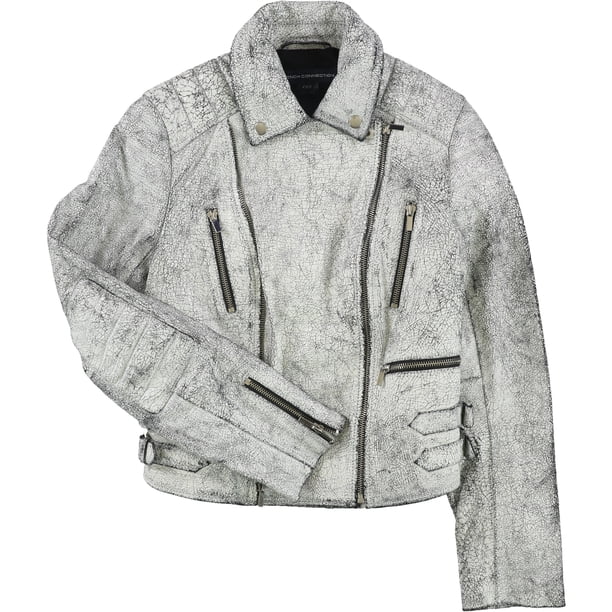 Chaqueta de moto Emelisse para mujer French Connection color blanco 4