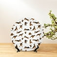 thumbnail image 6 of Balery German Shepherd Dog Print Bone China Decorative Plate Ceramic Dinner Plates Art Crafts with Display Stand-10in, 6 of 6