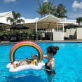 thumbnail image 4 of Inflatable Rainbow Cloud Drink Holder, Floating Beverage Salad Fruit Serving Bar Table Bar Pool Float Party, 4 of 5