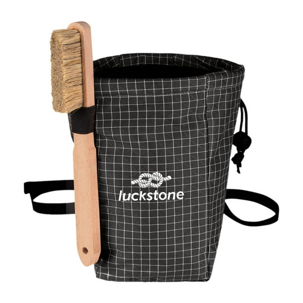 Bolsa de almacenamiento para magnesio de escalada, gran regalo, equipo de escalada, magnesio de gimnasio de gran capacidad. Negro