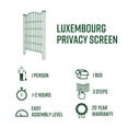 thumbnail image 7 of Vita 24"L x 56"H Luxembourg Vinyl Privacy Screen, White, VA68199, 7 of 7
