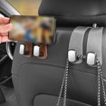 thumbnail image 2 of braveheart 2pcs/set Rubber Leather Under-Seat Console Hooks Flexible Webbing And Durable Texture Made Gray Two packs, 2 of 6