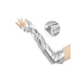 thumbnail image 3 of INSPIRE CHIC Women's Faux Leather Long Sleeve Fingerless Gloves Arm Warmers for Cosplay Fashion One Size Silver, 3 of 6