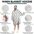 thumbnail image 5 of Wearable Oversized Blanket,White Bigfoot and Pine Tree Pattern Wearable Blanket Hoodie for Adults,Cozy Hooded Blankets with Super Pockets,Super Warm Fuzzy Pullover for Women & Men, 5 of 6