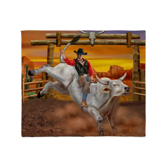 CafePress - Ride 'Em Cowboy Throw Blanket - Soft Fleece Throw Blanket, 50"x60" for All Ages