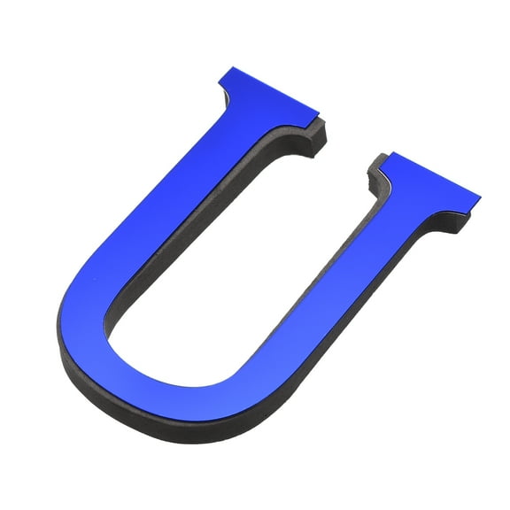 3D Acrylic Alphabet Mirror Wall Stickers Letter U Self-Adhesive Home Decor Letter Sign Art Sticker Decal Blue