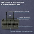 thumbnail image 3 of Kitchen Essential Dishwasher Cutlery Basket, Universal Fit Heavy-Duty Dishwasher Basket With Multiple Compartments For Efficient Sorting And Storage, 3 of 5