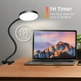 thumbnail image 4 of Reading Light with Remote, LED Desk Lamp Clip on [1H Timer & Nightlight] RA>95 Dimmable Flexible Gooseneck, Clamp for Table - 3.5'' (Adapter Included), 4 of 4