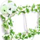 thumbnail image 2 of Toystoory 2 uds. De rosas artificiales pequeñas, enredadera colgante, decoración de plantas falsas para bodas Decoración del hogar blanco, 2 of 6