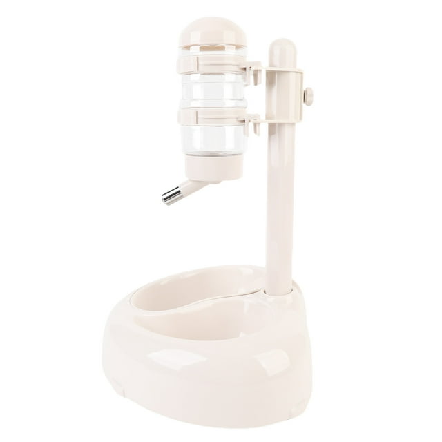 Pet Bowl Bottle Standing Dispenser, Heart Shaped Adjustable Height Dog Cat Feeder Kit with Large Capacity Water Container Prevent Oral Issues for Pets