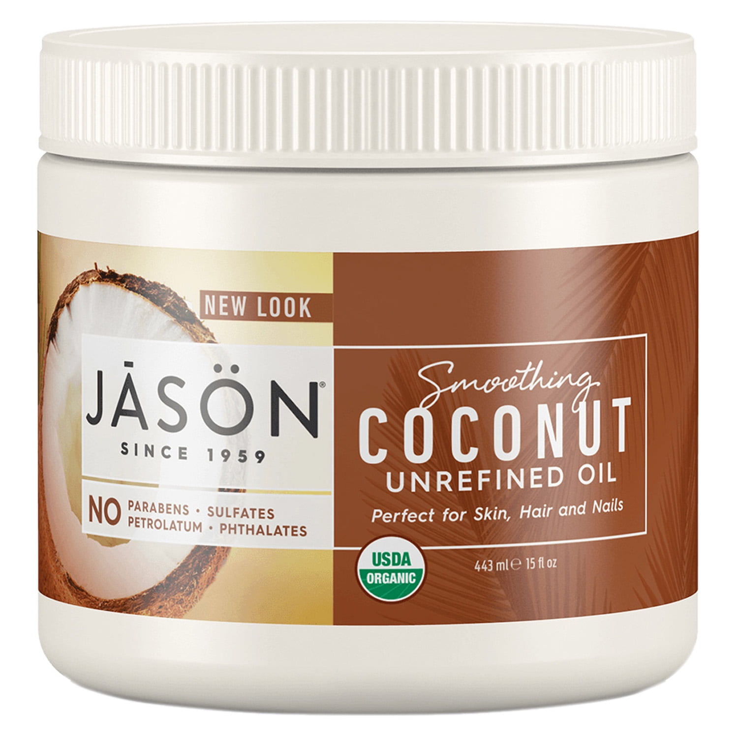 Jason Organic Smoothing Unrefined Coconut Oil, 15 fl oz