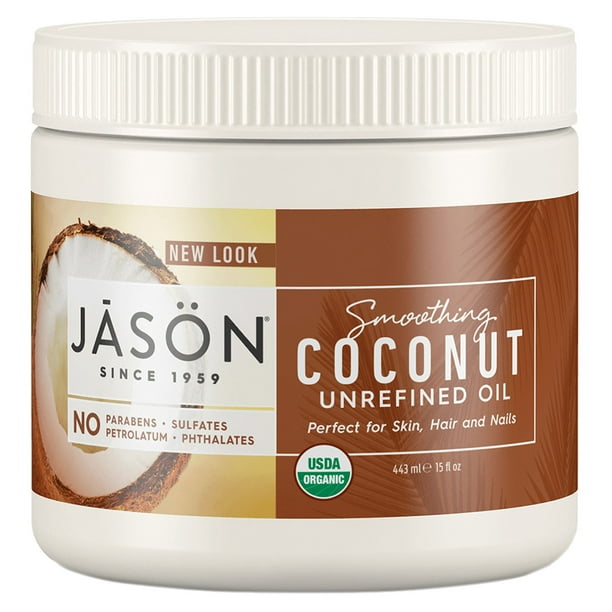 JASON Organic Smoothing Unrefined Coconut Oil, 15 fl. oz.