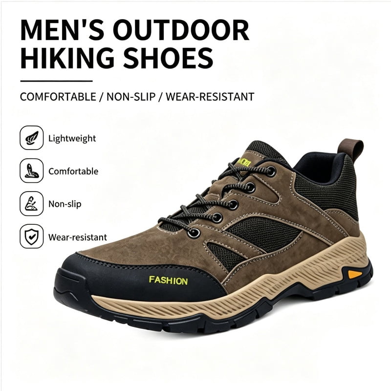CHICVOMEY Comfortable Sneaker Men Lightweight Breathable Hiking Shoes Versatile Casual Athletic Shoes Ideal for Walking Hiking & Travel