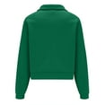 thumbnail image 3 of Green Womens Tops Womens 2 Piece Outfits Half Zip Hoodie Sweatsuit Sets Oversized Sweatshirt Baggy Fall Fashion Sweatpants Shirts for Women, 3 of 3