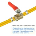 thumbnail image 5 of Uxcell 1/4" Brass Mini Ball Valve Shut-off Switch Valve Hose Barb Pipe Tube Fittings Red Handle, Brass Tone 3 Pcs, 5 of 5