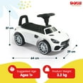 thumbnail image 4 of DOLU Ride-On Car for Toddlers, Foot-Powered Push Toy with Horn for 12 Months & Up, White, 4 of 9