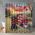 thumbnail image 2 of Be My Valentine's Labrador Retriever Truck Full of Love Flower Balloon Shower Curtain Lab Dog Lover Gifts Waterproof Bathroom Bathtub Curtain - 02029, 2 of 5