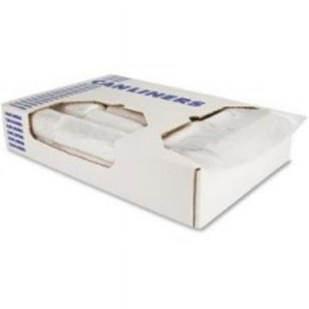 Heritage Linear Low-Density Can Liners, 33 gal, 1 mil, 33" x 45", Clear, Flat Pack, 200/Carton