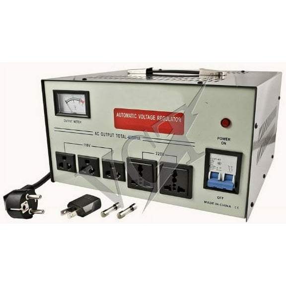 VCT VS 5000 - Heavy Duty 5000 Watt Voltage Transformer with Built-in Voltage Regulator for AC 110V - 220V / 240V Worldwide Use