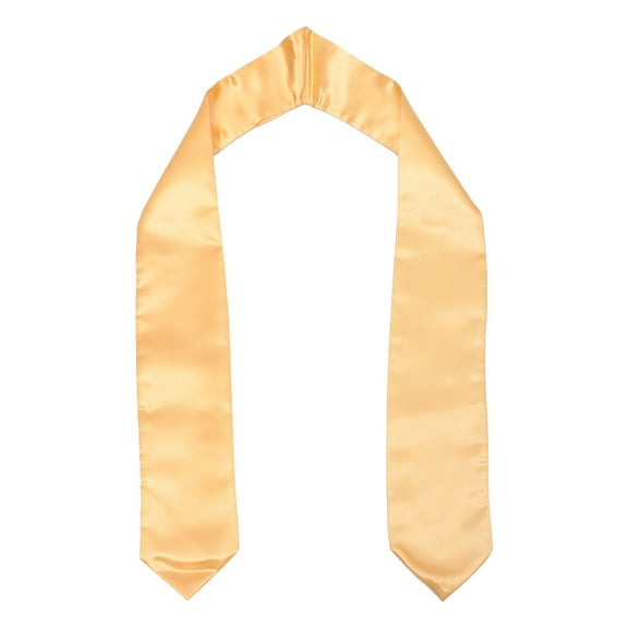 RENACLIPY Golden Graduation Stole Sash for Bachelor Ceremony, Unisex Plain Design Graduation Accessory