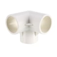 thumbnail image 3 of Conector de tubería en codo de 3 vías, grado de muebles, accesorios de esquina de tamaño de 1 pulgada en blanco, 3 of 3