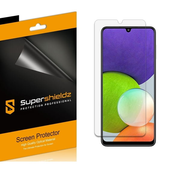 [6-Pack] Supershieldz for Samsung Galaxy A22 (6.4 inch) / Galaxy F22 Screen Protector, Anti-Bubble High Definition (HD) Clear Shield