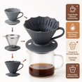 Silicone Pour Over Coffee Dripper with Stable Base, Food-Grade Hand ...