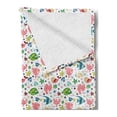 thumbnail image 2 of Fish Soft Flannel Fleece Throw Blanket, Childish Pattern with Corals and Underwater Creatures Shells Starfishes, Cozy Plush for Indoor and Outdoor Use, 50" x 60", Multicolor, by Ambesonne, 2 of 5