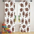 thumbnail image 5 of Blackout Kids Curtains,Brown Footballs Pattern Childrens Insulated Curtains Set Of 2,Bedroom Essentials,Toddler Room Decor 42"x84", 5 of 5