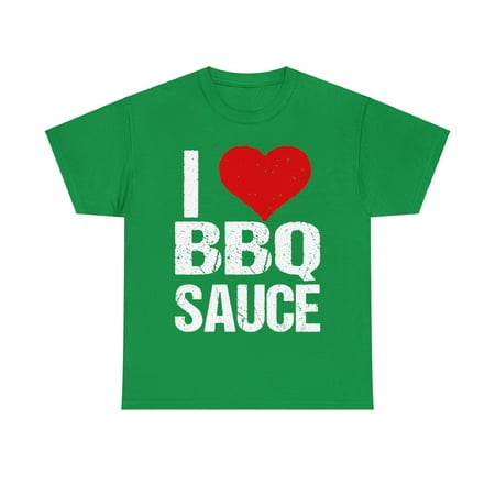 I Love BBQ Sauce Unisex Graphic Tee Shirt, Sizes S-5XL