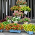 thumbnail image 5 of 4 Bundles Artifical Spring Flower Outdoor Fake Plant Decor UV Resistant Faux Plastic Plants Hanging Plante Halloween Flower for Home Garden Porch Thanksgiving Christmas Decorations, 5 of 5