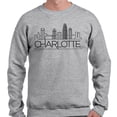 thumbnail image 2 of Skyline Charlotte North Carolina Long Sleeve Shirt Unisex X-Large Grey, 2 of 5