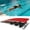 Red, variant on Gymnastics Springboard with 9 Heavy-Duty Springs, Textured Training Surface, Portable Jump Board for Vault Training and Poolside Diving Practice, 47.2 x 23.6 in, Blue