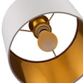 thumbnail image 4 of 1-Light Modern Drum Chandelier Dining Room Pendant Light Fixture with Gray/Gold Fabric Shade for Kitchen, Island, Dining Room, Living Room, 4 of 9