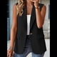 thumbnail image 4 of Chaleco Sin Mangas de Verano para Mujer, Estilo Informal, para Oficina, con Bolsillos. Negro L, 4 of 9