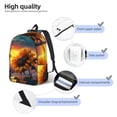 thumbnail image 3 of Saiise Sac à Dos pour Ordinateur Portable Imprimé Tournesol Coucher de Soleil - Bretelles Réglables, Résistant à l'Eau, Grande Capacité, Design Élégant, Unisexe pour École, Bureau, Voyage-Moyen, 3 of 5