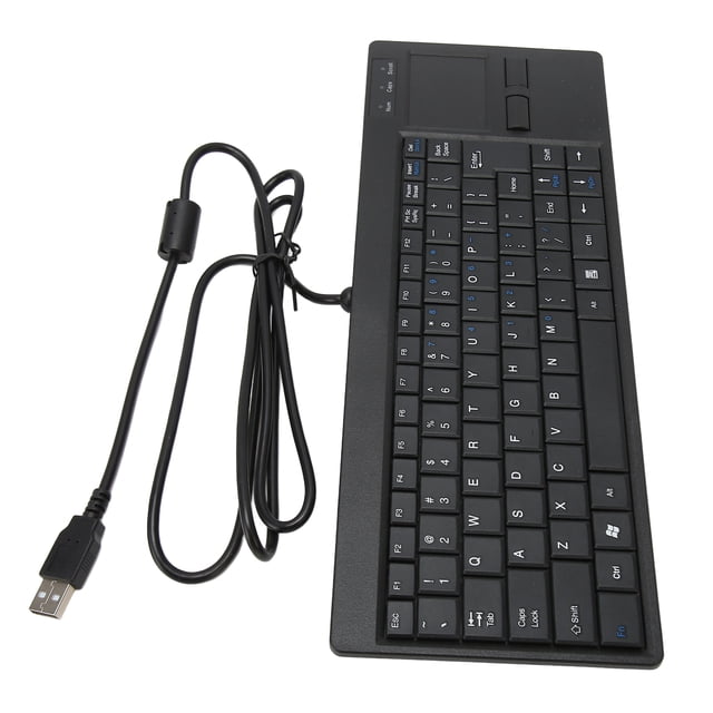 Clavier Industriel avec Pavé Tactile, Clavier Filaire IPC avec Structure de Pied en Ciseaux Portables, Clavier Rétroéclairé LED pour Usage Professionnel Ou Industriel