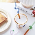 thumbnail image 5 of INS Reusable Gift Box Set Transparent Juice Milk Drinking Color Contrast Tea Coffee Straw Drinking Tube Glass Straw Straight Bend Straws 06, 5 of 8