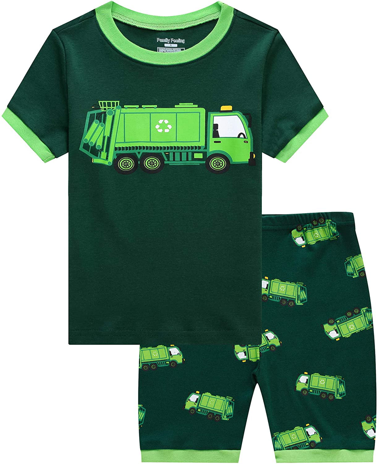 Family Feeling Boys Summer Pajamas Sets Short 100% Cotton Pjs 