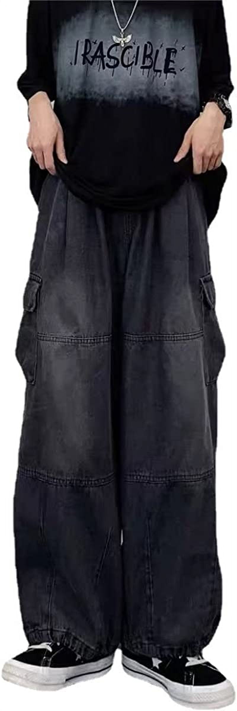 CoCopeaunt Jeans for Women Men Baggy Jeans Y2K Baggy Cargo Pants Grunge